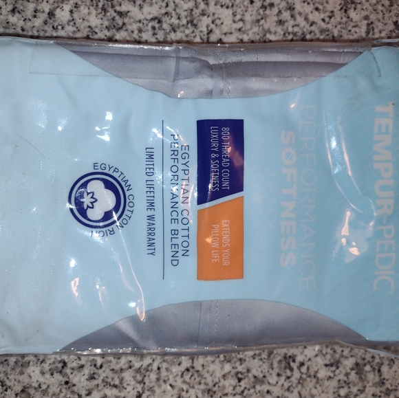 King Pillowcase 2 pack. Tempur-Pedic Performance Softness Egyptian Cotton Blend - Picture 5 of 5